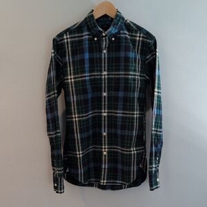 J. Crew Men's Small Slim Fit Long Sleeve Button Down Plaid Shirt Style #13689